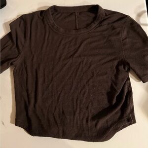 Wundermost Ultra-Soft Nulu Crewneck Cropped T-Shirt